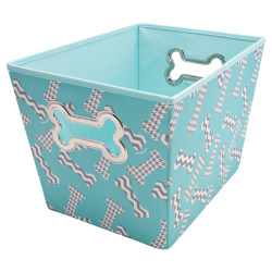 Advantus Fabric Toy Bin, 10"H x 10-3/4"W x 14-1/2"L, Blue