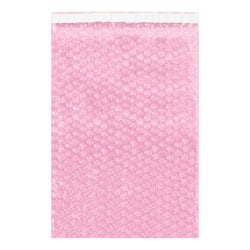 Partners Brand Anti-Static Bubble Pouches, 8-1/2"H x 6"W, Pink, Case Of 650 Pouches