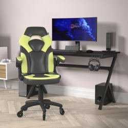 Flash Furniture X10 Racing Ergonomic Faux Leather Computer Gaming Chair, Neon Green