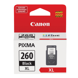 Canon® PG-260XL Black High-Yield Ink Cartridge, 3706C001