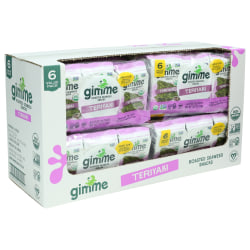 Gimme Roasted Organic Seaweed Snacks, Teriyaki, 0.17 Oz, Total Qty 48