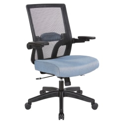 Office Star™ Space Seating 867 Series Ergonomic Mesh Mid-Back Chair, Blue/Black