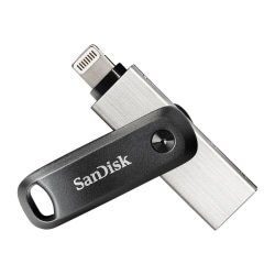 SanDisk® iXpand Mobile Storage Flash Drive, 128GB, Gunmetal