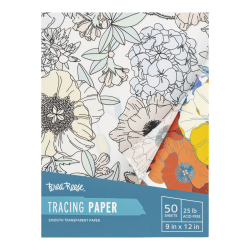 Brea Reese Tracing Paper Pad, 9" x 12", 50 Sheets, White