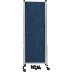 National Public Seating Room Divider, 7 Sections, 72"H x 164"W x 27"D, Blue/Gray