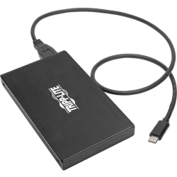 Tripp Lite USB 3.1 Gen 2 (10 Gbps) SATA SSD/HDD to USB-C Enclosure Adapter with UASP Support - Storage enclosure - 2.5" - SATA 6Gb/s - USB 3.1 (Gen 2) - black
