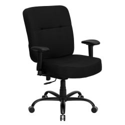Flash Furniture HERCULES Series Ergonomic Big & Tall High-Back Executive Office Chair With Arms, Black Fabric