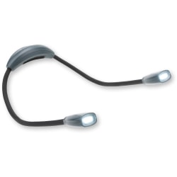 Carson 70-Lumen Adjustable 2 COB LED Neck Light, 11-3/4"x 1-15/16", Gray