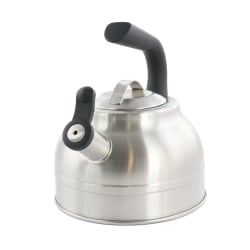 Kenmore Elite 9.2-Cup Stainless Steel Whistling Tea Kettle, 8"H x 9"W x 10"D, Silver