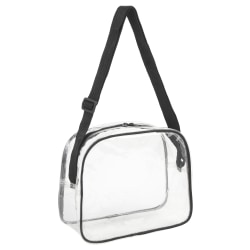 MADISON & DAKOTA Dome Shaped Lunch Bag, 8"H x 10"W x 5"D, Clear/Black Trim