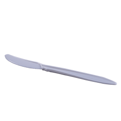 Empress Polypro Medium Weight Disposable Knives, 11-1/4"L, White, Case Of 1,000 Knives