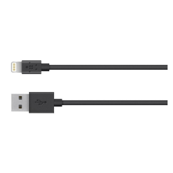 Belkin® MIXIT Lightning-To-USB ChargeSync Cables, 4', Black, Pack Of 2 Cables