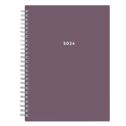2024 Blue Sky™ Modesto Weekly/Monthly Planning Calendar With Notes, 5-7/8" x 8-5/8", Solid Purple, January to December 2024, 144839