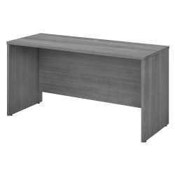 Bush Business Furniture Studio C Credenza Desk, 60"W x 24"D, Platinum Gray, Standard Delivery
