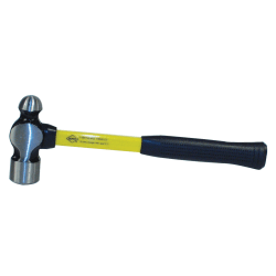 Classic Ball Pein Hammer, Fiberglass Handle, 14 in, Carbon Steel 24 oz Head