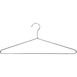 CSL Open Hook Hangers, 17", Chrome, Pack Of 50 Hangers