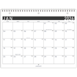 AT-A-GLANCE® Contemporary 2026 Monthly Wall Calendar, Small, 11" x 8 1/2"