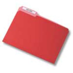 Pendaflex® 2-Tone Color Folders, 1/3 Cut, Letter Size, Red, Pack Of 100