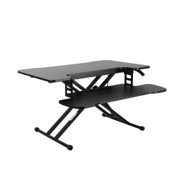 FlexiSpot M18M Sit-To-Stand Desk Riser, 17-3/4"H x 30-3/4"W x 18-15/16"D, Black