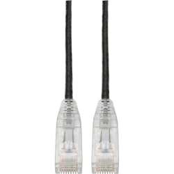 Tripp Lite Cat6 UTP Patch Cable (RJ45) - M/M, Gigabit, Snagless, Molded, Slim, Black, 3 ft. -  First End: 1x R - N201S03BK