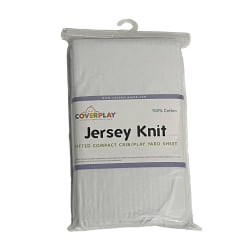 Coverplay Cotton Play Yard Sheets, 39" x 25", White/Solid, Case Of 12 Sheets