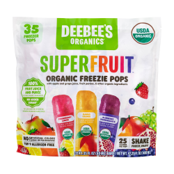DeeBee's Organics SuperFruit Freezies, 1.35 Oz, Box Of 35 Tubes