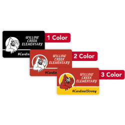 Custom 1, 2 Or 3 Color Printed Labels/Stickers, Rectangle, 1-3/4" x 2-3/4", Box Of 250