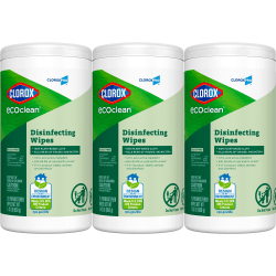 CloroxPro Clorox EcoClean Disinfecting Wipes, 75 Count, Pack of 3 (60787)