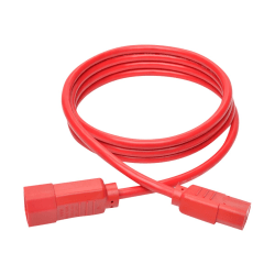 Eaton Tripp Lite Series PDU Power Cord, C13 to C14 - 10A, 250V, 18 AWG, 6 ft. (1.83 m), Red - Power extension cable - IEC 60320 C14 to power IEC 60320 C13 - AC 100-250 V - 10 A - 6 ft - red