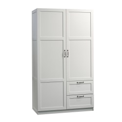 Sauder® Select Storage Wardrobe Cabinet, 71-1/8"H x 40"W x 19-1/2"D, White
