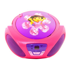 Sakar Dora the Explorer 99576830M CD Boombox, 8.25"H x 9"W x 5"D, Pink