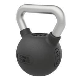 Power Systems Elite Series Kettlebell, 25 Lb, Black/Matte Nickel, Total Qty 1