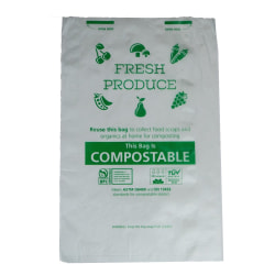 StalkMarket Produce Bags, 15" x 17", Transparent, 300 Bags Per Roll, Case Of 4 Rolls