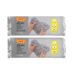 Jovi Air Dry Clay, Grey, 2.2lb Bar, Pack Of 2