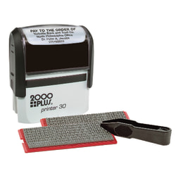 Cosco 2000PLUS Self-Inking Print Kit, 1 7/8" x 3/4" Impression, Black