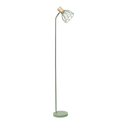 Simple Designs Industrial Farmhouse Fusion Adjustable Cage Wire Accent Floor Lamp, 55-15/16"H, Green