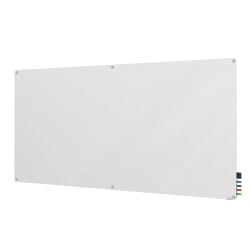 Ghent Harmony Magnetic Glass Unframed Dry-Erase Whiteboard with Radius Corners, 48" x 96", White