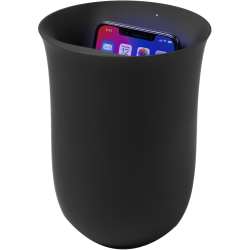 Oblio Wireless Charging Station with Built-in UV Sanitizer, Black