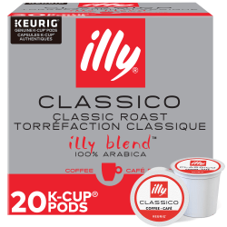 illy Classico Coffee Keurig Single Serve K-Cup Pods, Pack Of 20 Pods