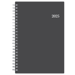 2025 Blue Sky Weekly/Monthly Planning Calendar, 5" x 8", Passages Charcoal Gray, January To December