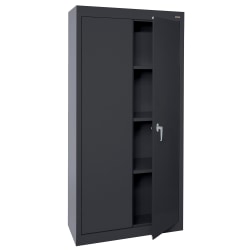 Sandusky Value Series 30"W Light Duty Storage Cabinet, 30" x 18" x 72", Black