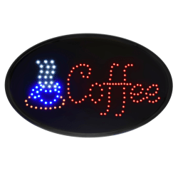 Alpine LED Sign, 14" x 23" x 1", Coffee, 12W