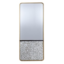 SEI Radmill Rectangular Wall Mirror, 25-1/2" x 53-1/4", Gold/Black