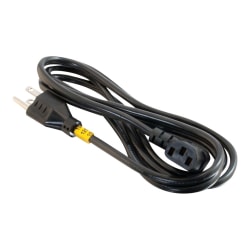 C2G 6ft Universal Power Cord - Right Angle Power Cord - 18 AWG - NEMA 5-15P to IEC320C13R - TAA Compliant - Power cable - TAA Compliant - NEMA 5-15 (M) to power IEC 60320 C13 - 6 ft - 90° connector, molded - black