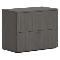 HON® MOD Desk 20"D Lateral 2-Drawer File Cabinet With Removable Top, Slate Teak
