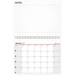 2025 Office Depot Monthly Wall Calendar, 11" x 8 1/2", Traditional, January 2025 To December 2025, OD301528