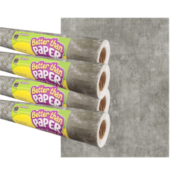 Teacher Created Resources® Better Than Paper® Bulletin Board Paper Rolls, 4' x 12', Concrete, Pack Of 4 Rolls
