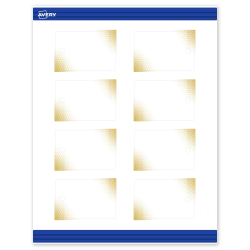 Avery® Printable Tags With Sure Feed® Technology, 2" x 3", Matte White With Preprinted Gold-Blush Pattern, Pack Of 80