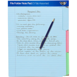 IdeaStream Find It File Folder Notepad, Letter Size, Assorted Colors, Pack Of 12 Folders
