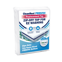 CleanRest Presto! Replacement Tops, Twin XL, 80"L x 39"W x 15"D, White, Case Of 10 Tops